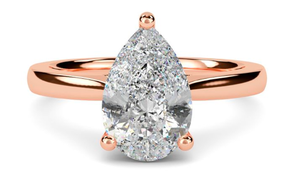 Salt and pepper diamonds engagement ring, Dainty diamond ring, rose go –  Lily & Dahlia