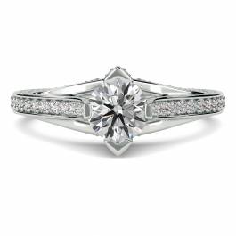 Round Diamond Designer Vintage Ring - Diamond Heaven