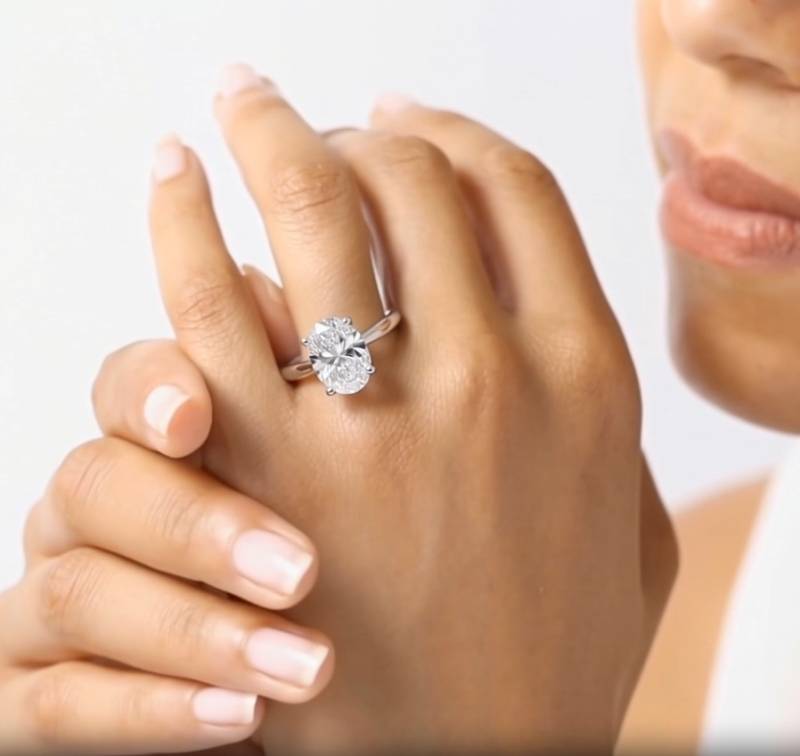 Oval Diamond Engagement Ring