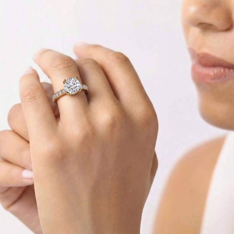 Shoulder Set Diamond Engagement Ring

