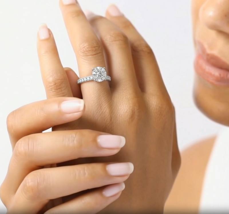 Shoulder Set Diamond Engagement Ring