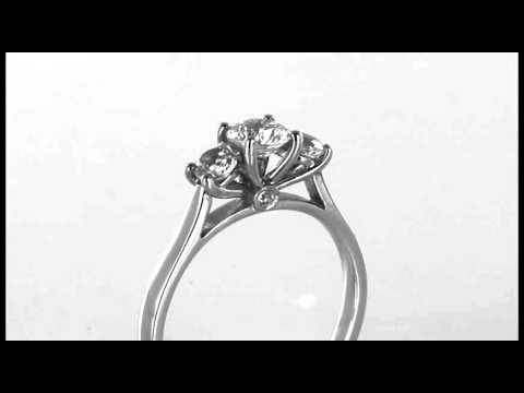 Graduated Round Diamond Trilogy Ring