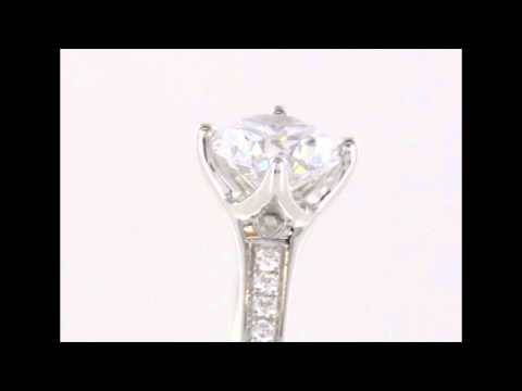 Round Diamond Shoulder Set Ring