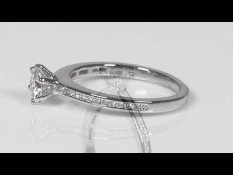 Round Diamond Shoulder Set Ring