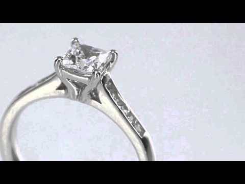 Princess Diamond Shoulder Set Ring