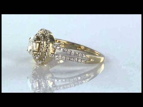 Oval Diamond Double Halo Shoulder Set Ring