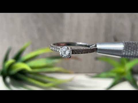 Unique Round Diamond Engagement Ring