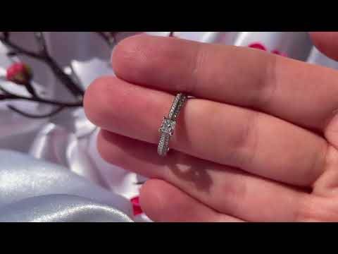 Petite Princess Diamond Shoulder Set Ring