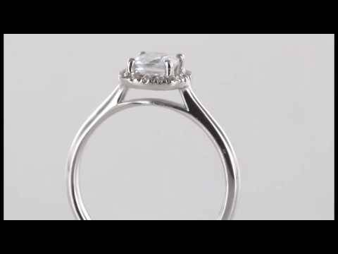Cushion Diamond Single Halo Ring