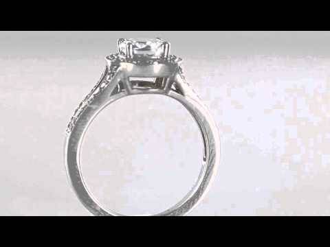 Round Diamond Single Halo Shoulder Set Ring