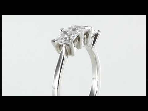 Classic Princess Diamond Trilogy Ring