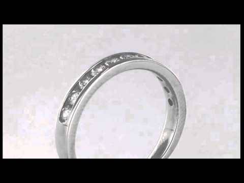 3mm Round Diamond Half Eternity Ring