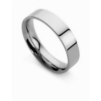 Flat Court Wedding Ring - 5mm width, Thin depth