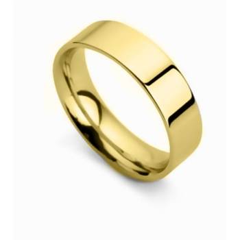 Flat Court Wedding Ring - 8mm width, Thin depth
