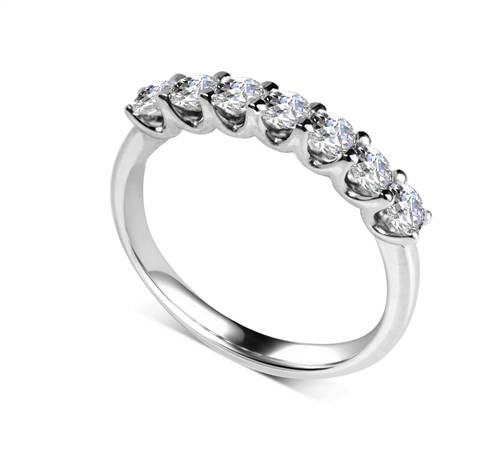 Seven Stone Round Diamond Half Eternity Ring Dubai - DD3383