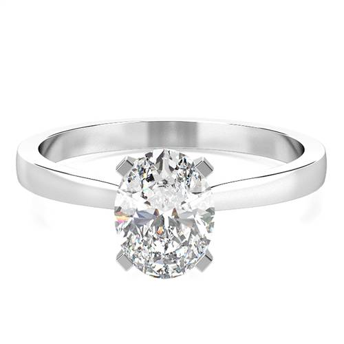 0.25ct Classic Oval Diamond Engagement Ring W