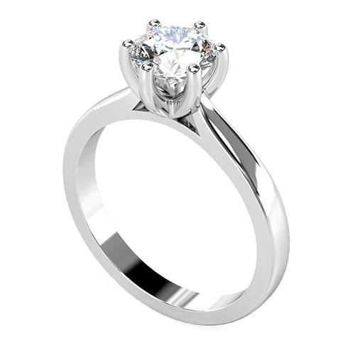 Modern Round Diamond Engagement Ring P