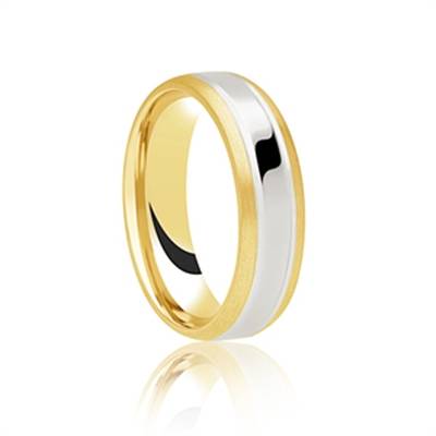 4mm Two Tone Wedding Ring Y