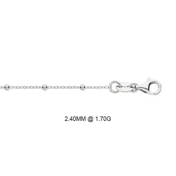Diamond Cut Rosary Ball Chain W