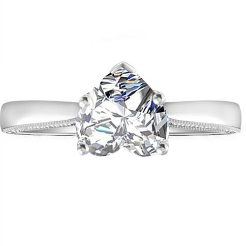 Heart Diamond Engagement Ring P