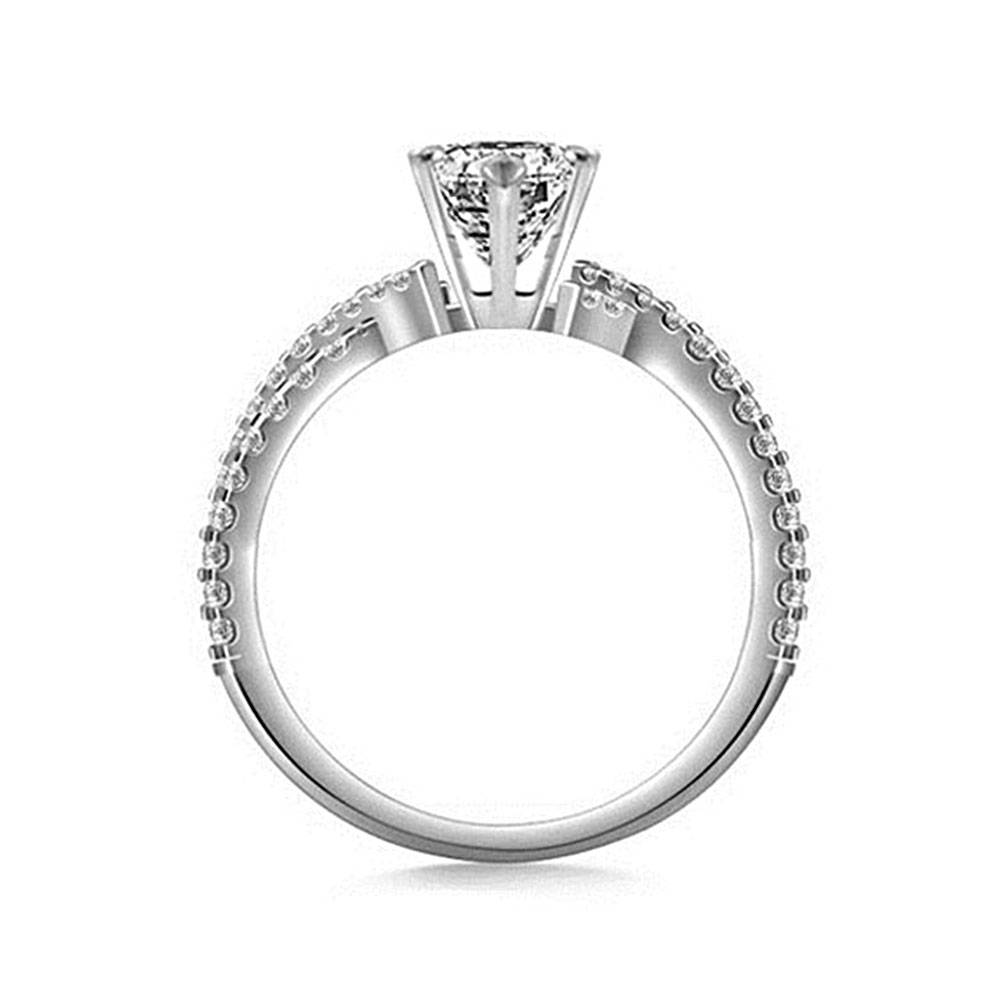 Unique Heart & Round Diamond Ring P