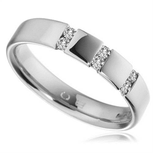 4mm Round Diamond Wedding Ring P