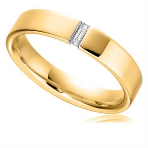 4mm Baguette Diamond Wedding Ring Y