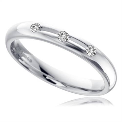 3mm Round Diamond Wedding Ring W