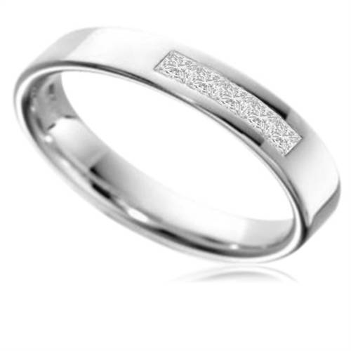 4mm Princess Diamond Wedding Ring P