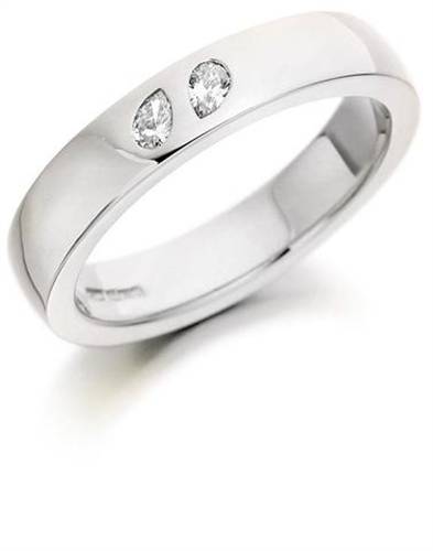 4mm Pear Diamond Wedding Ring W