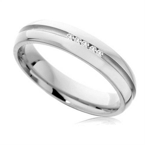 4mm Round Diamond Wedding Ring W