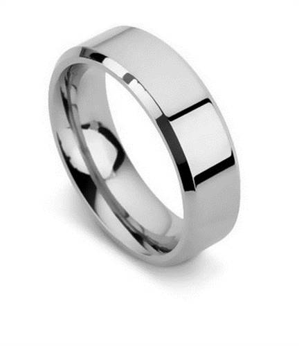 DHBBE6 Bevelled Edge Wedding Ring - 6mm width, 1.4mm depth P