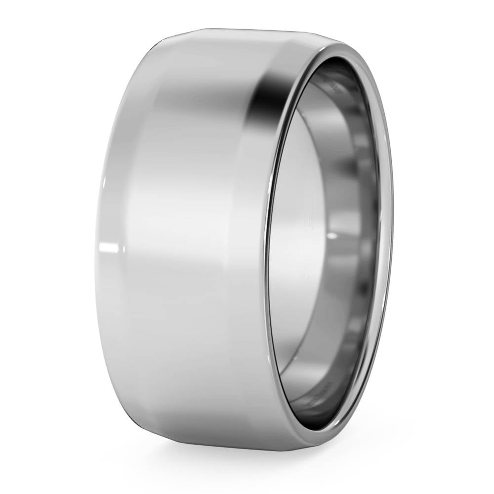 DHBBE8 Bevelled Edge Wedding Ring - 8mm width, 1.4mm depth P