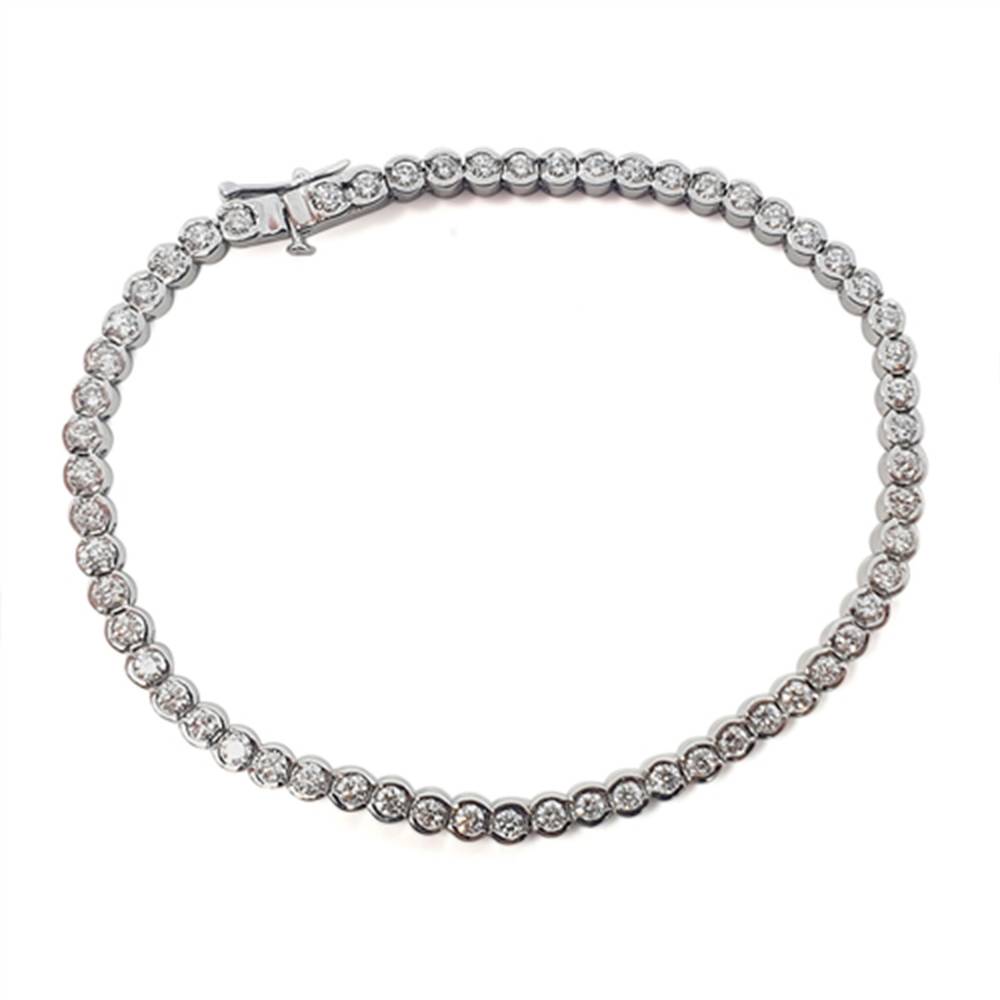 Modern Round Diamond Tennis Bracelet W