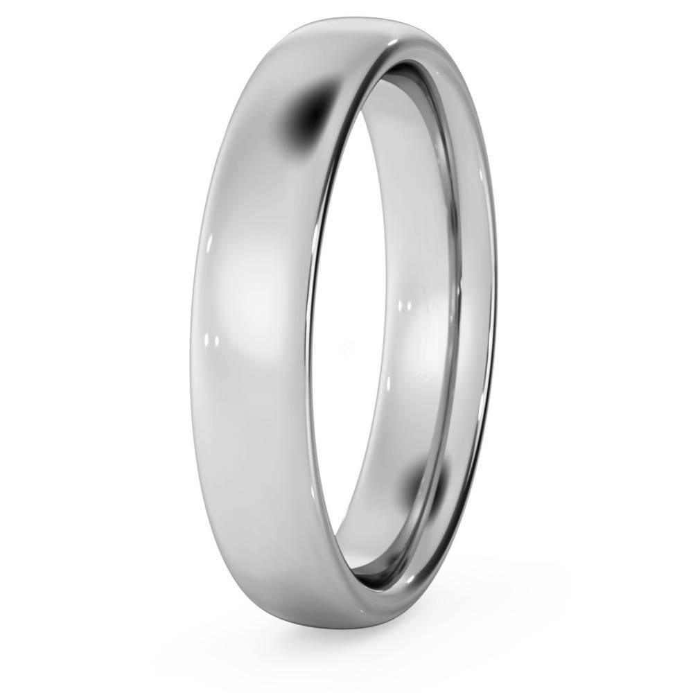 DHC04M Traditional Court Wedding Ring - 4mm width, Medium depth W