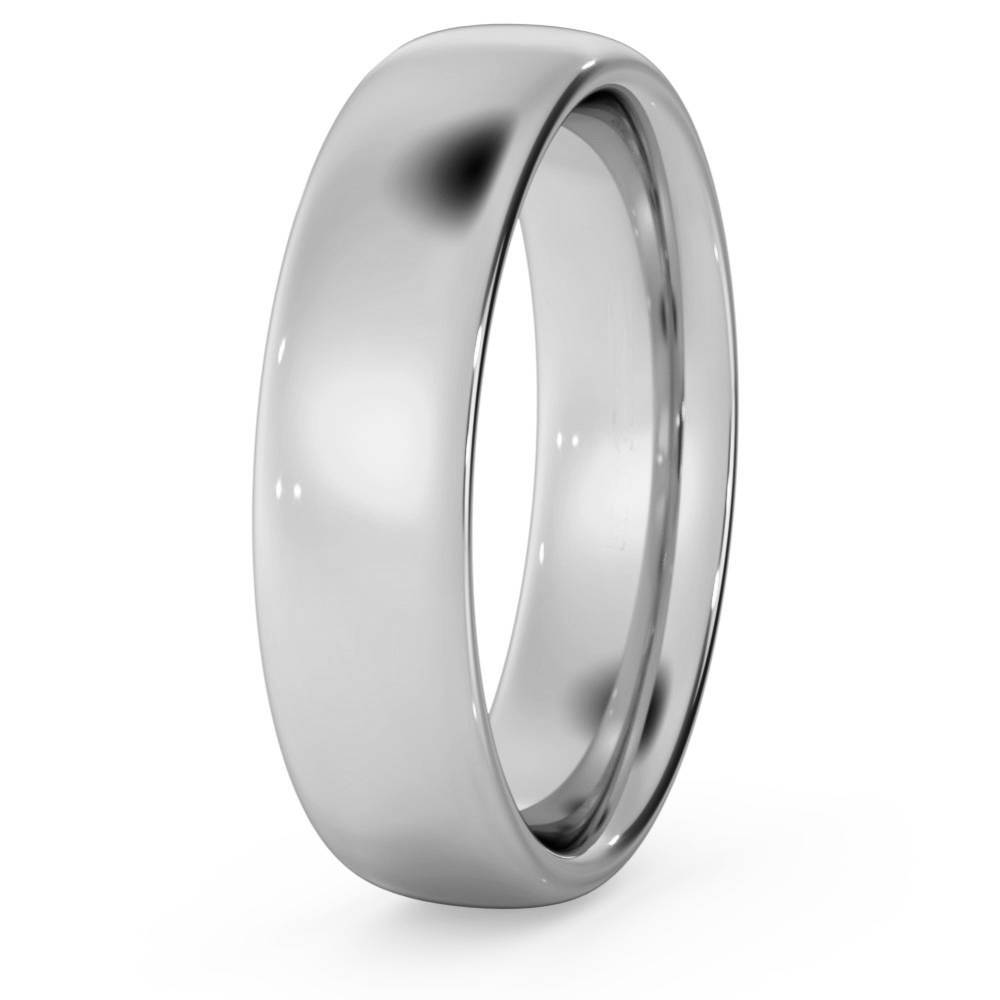 DHC05M Traditional Court Wedding Ring - 5mm width, Medium depth P