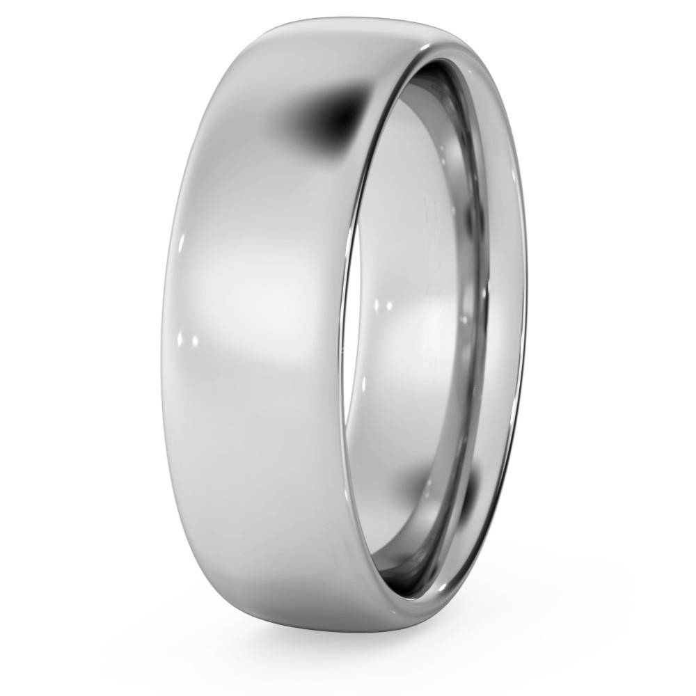 DHC06M Traditional Court Wedding Ring - 6mm width, Medium depth P