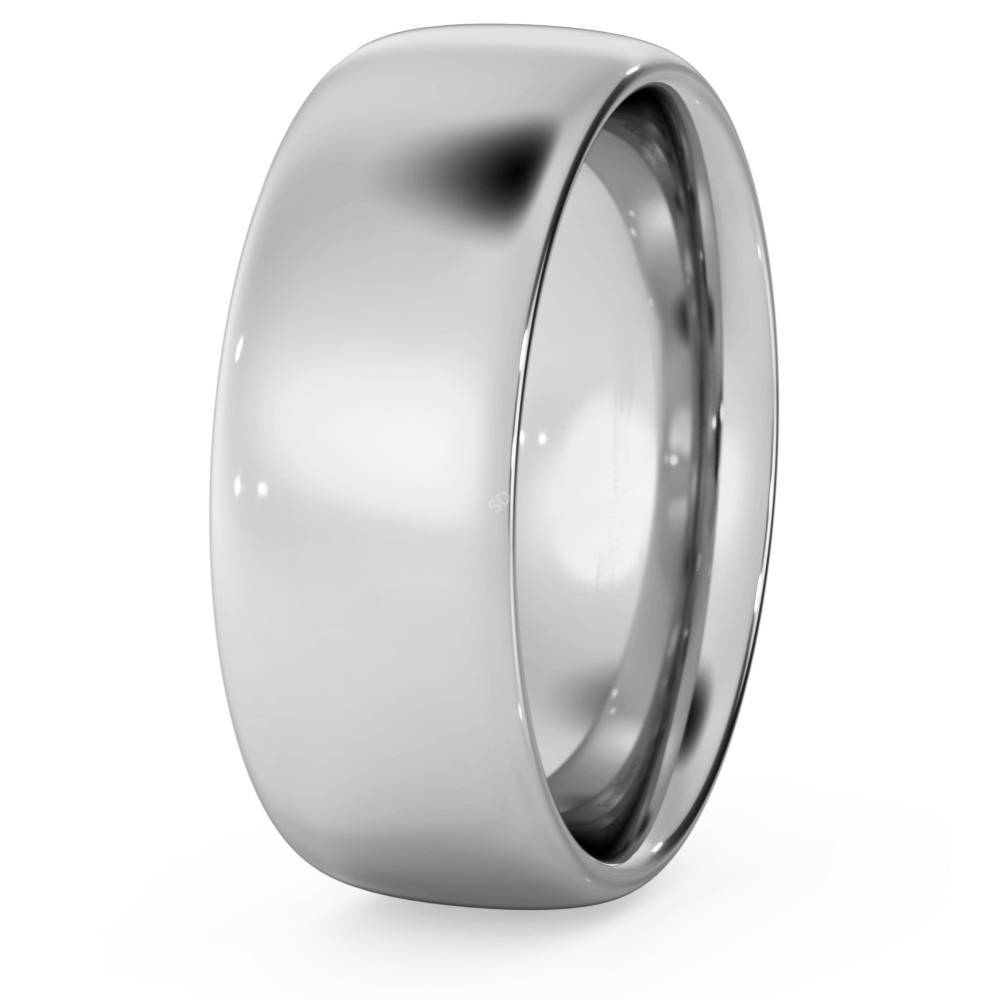 DHC07M Court Shape Wedding Ring - 7mm width, 1.7mm depth P