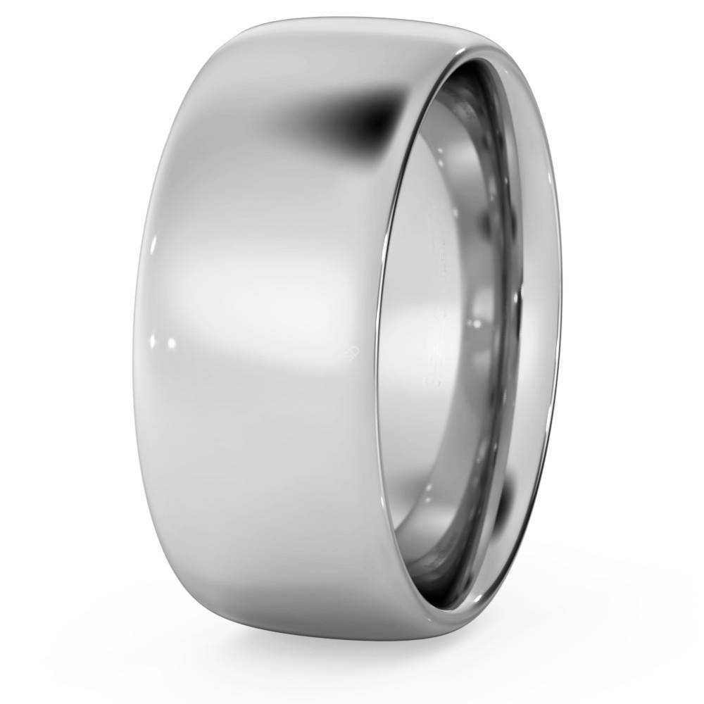 DHC08M Traditional Court Wedding Ring - 8mm width, Medium depth P
