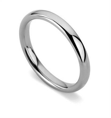 DHC25 Traditional Court Wedding Ring - Lightweight, 2.5mm width P