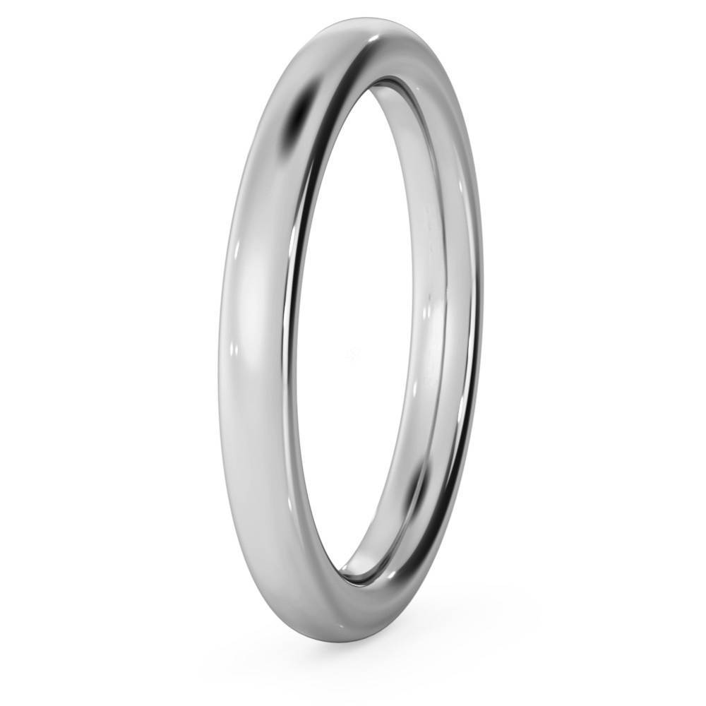 DHC25H Traditional Court Wedding Ring - Heavy weight, 2.5mm width P
