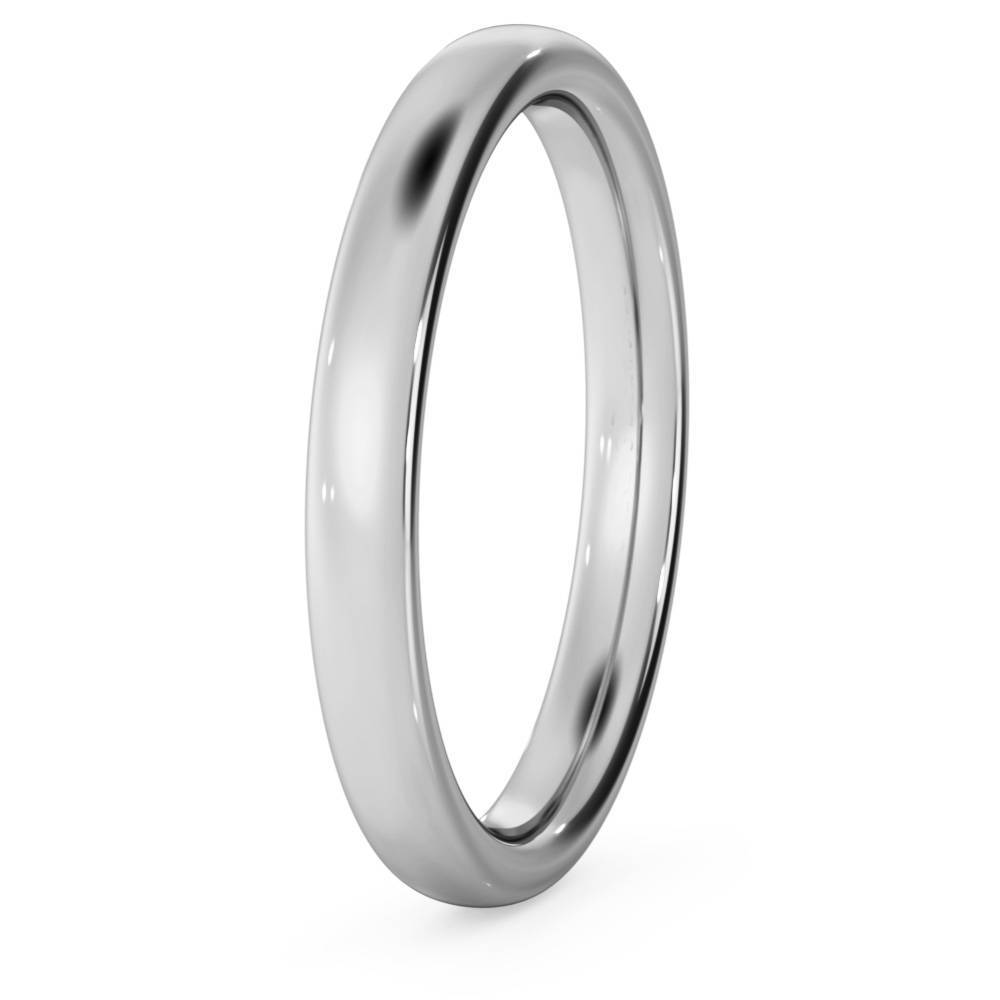 DHC25M Traditional Court Wedding Ring - 2.5mm width, Medium depth P