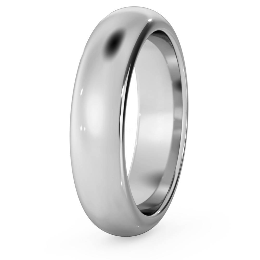DHD05H D Shape Wedding Ring - Heavy weight, 5mm width P