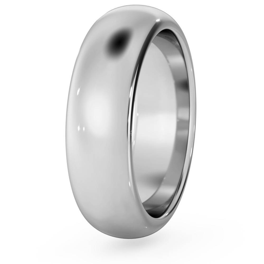 DHD06H D Shape Wedding Ring - Heavy weight, 6mm width P