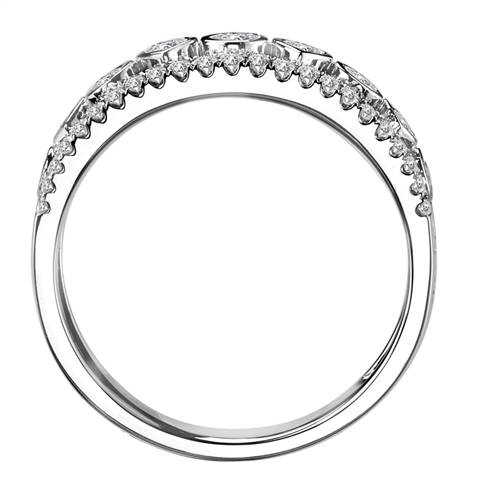 0.70ct Unique Round Diamond Dress Ring P