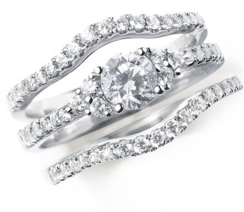 Modern Round Diamond Designer Ring
 W