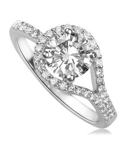 Elegant Round Diamond Designer Ring P