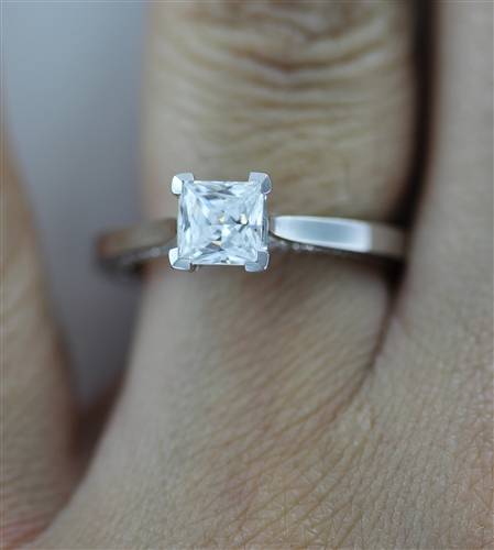 Elegant Princess Diamond Engagement Ring W