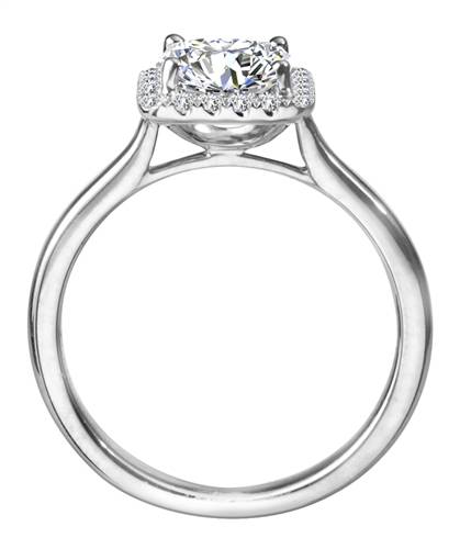 Princess Diamond Single Halo Ring W