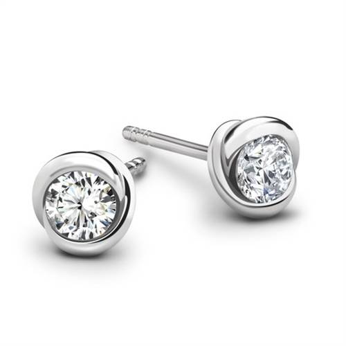 0.15 SI/G-H Round Black Diamond Earrings W